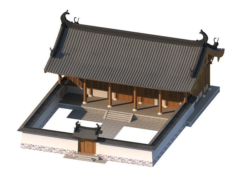 Chinese Ancient buildings 3D model_6