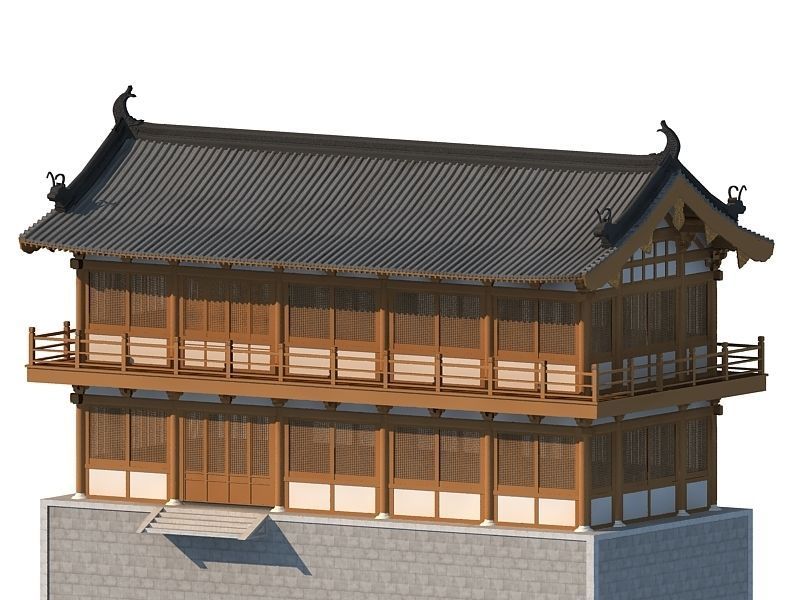 Chinese Ancient buildings 3D model_9