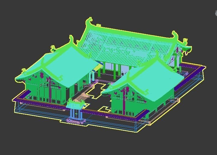Chinese Ancient buildings 3D model_19