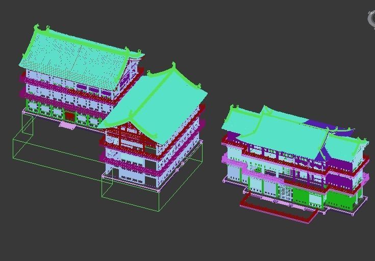 Chinese Ancient buildings 3D model_18