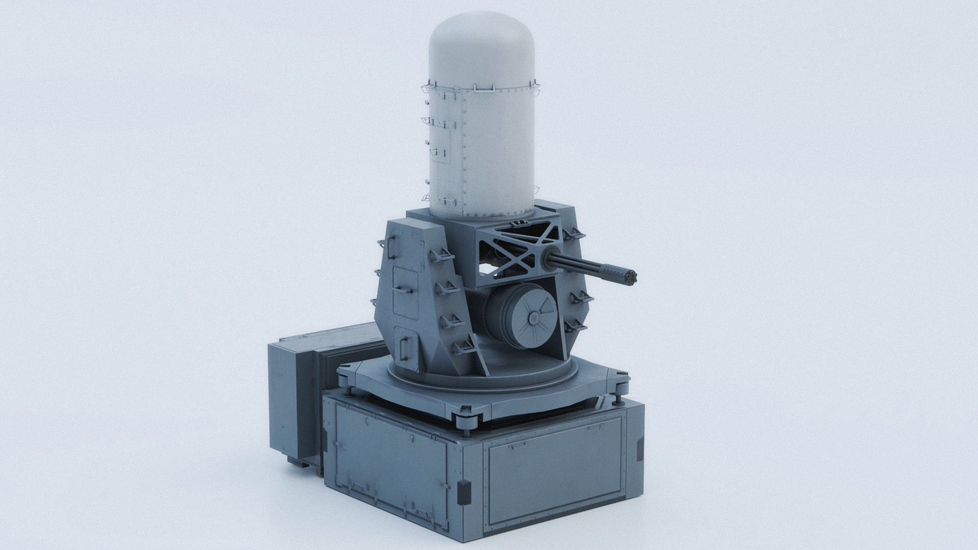 Close-in weapon system CIWS Low-poly 3D model_2