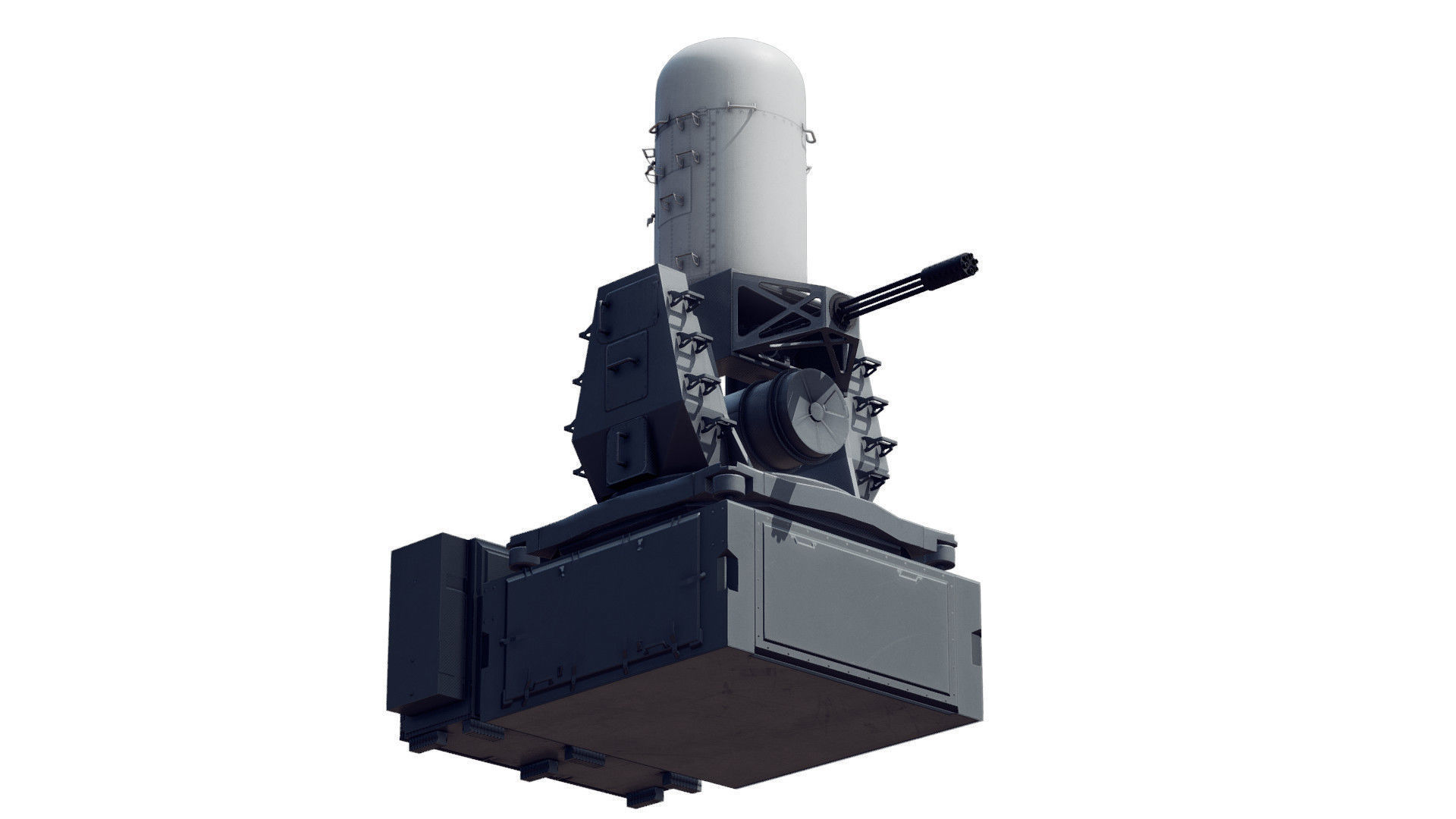 Close-in weapon system CIWS Low-poly 3D model_13