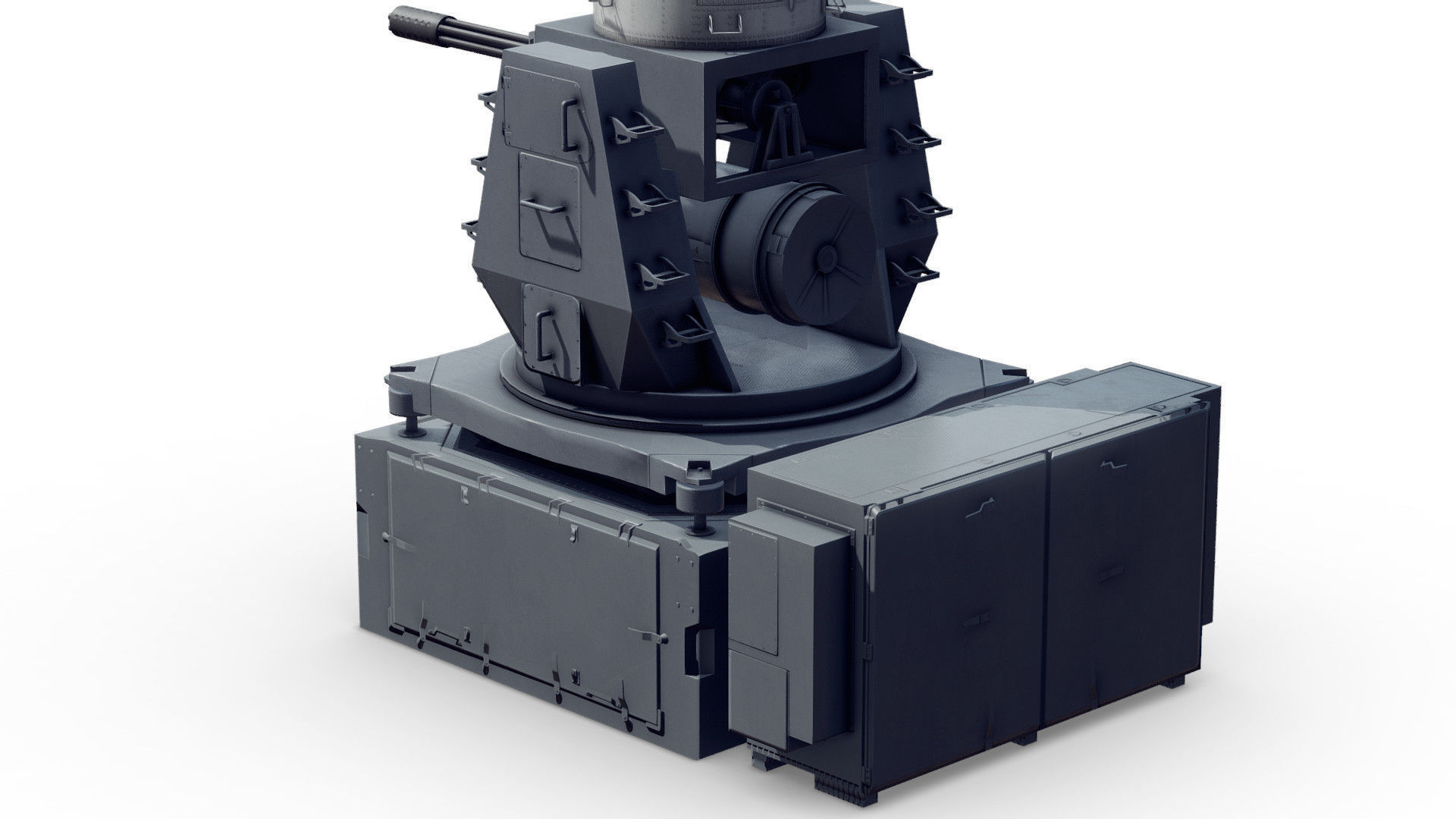 Close-in weapon system CIWS Low-poly 3D model_16