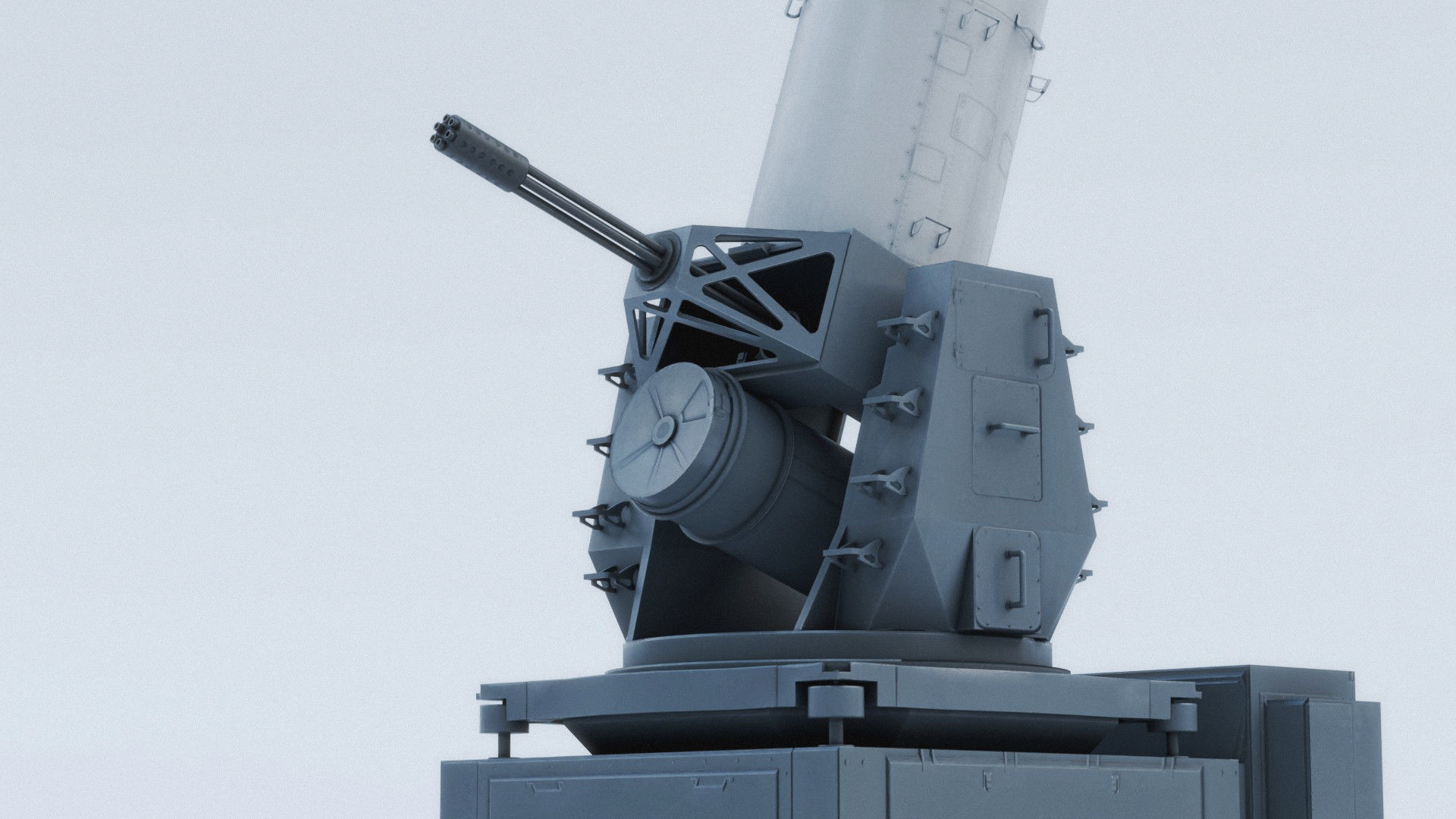 Close-in weapon system CIWS Low-poly 3D model_4