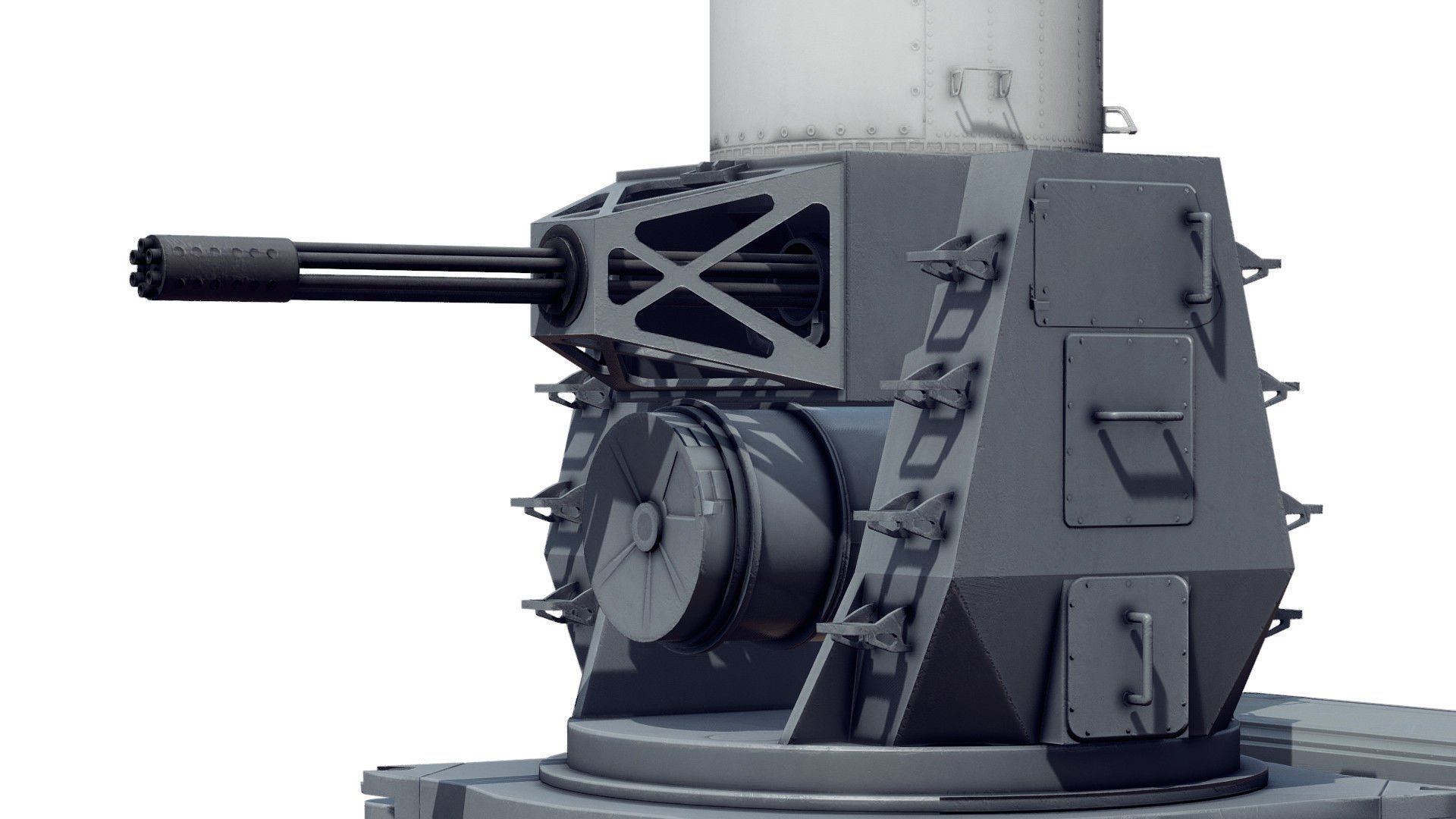 Close-in weapon system CIWS Low-poly 3D model_17