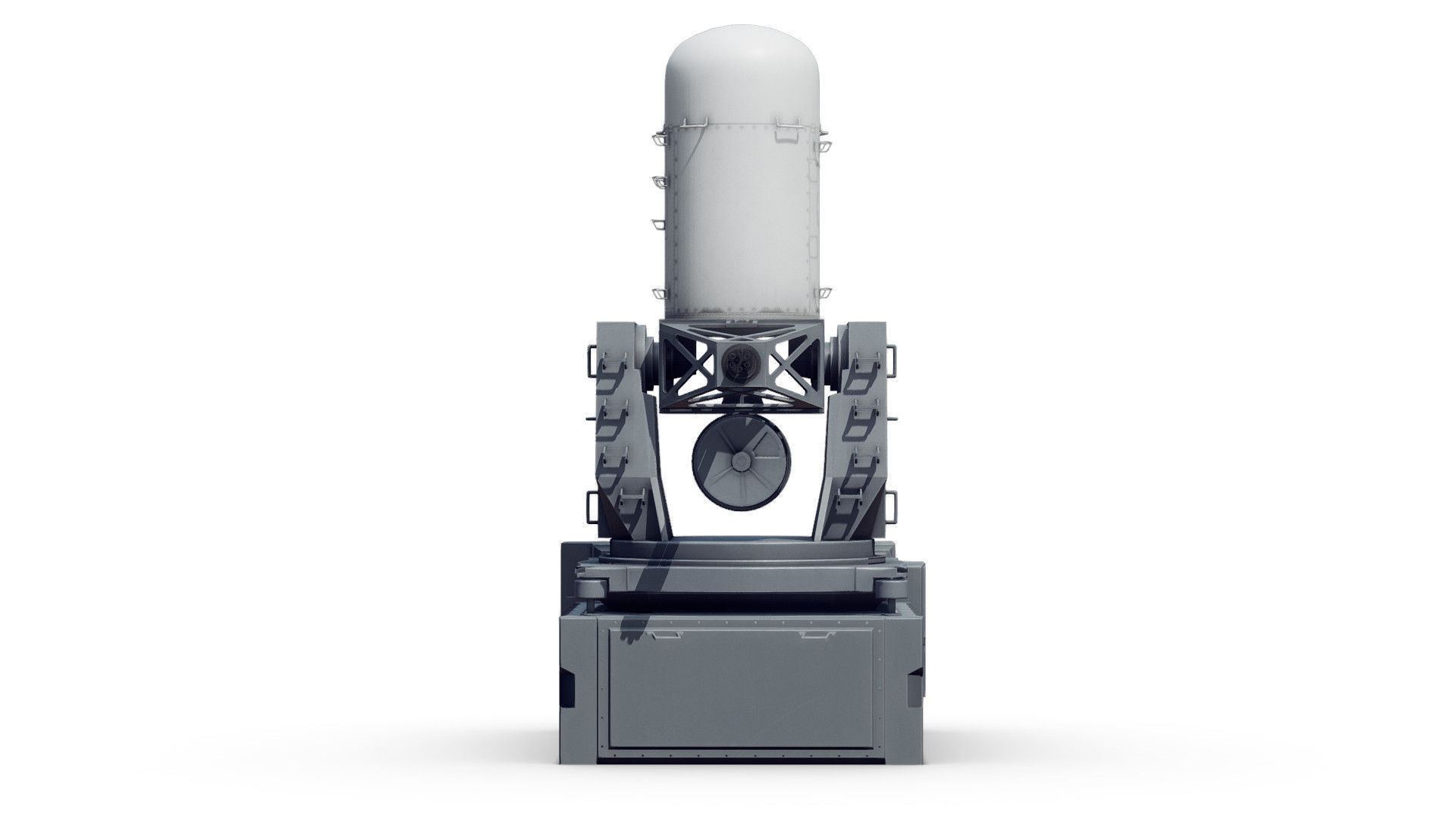Close-in weapon system CIWS Low-poly 3D model_11