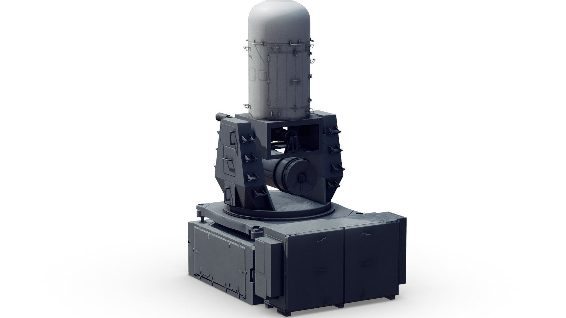 Close-in weapon system CIWS Low-poly 3D model_14