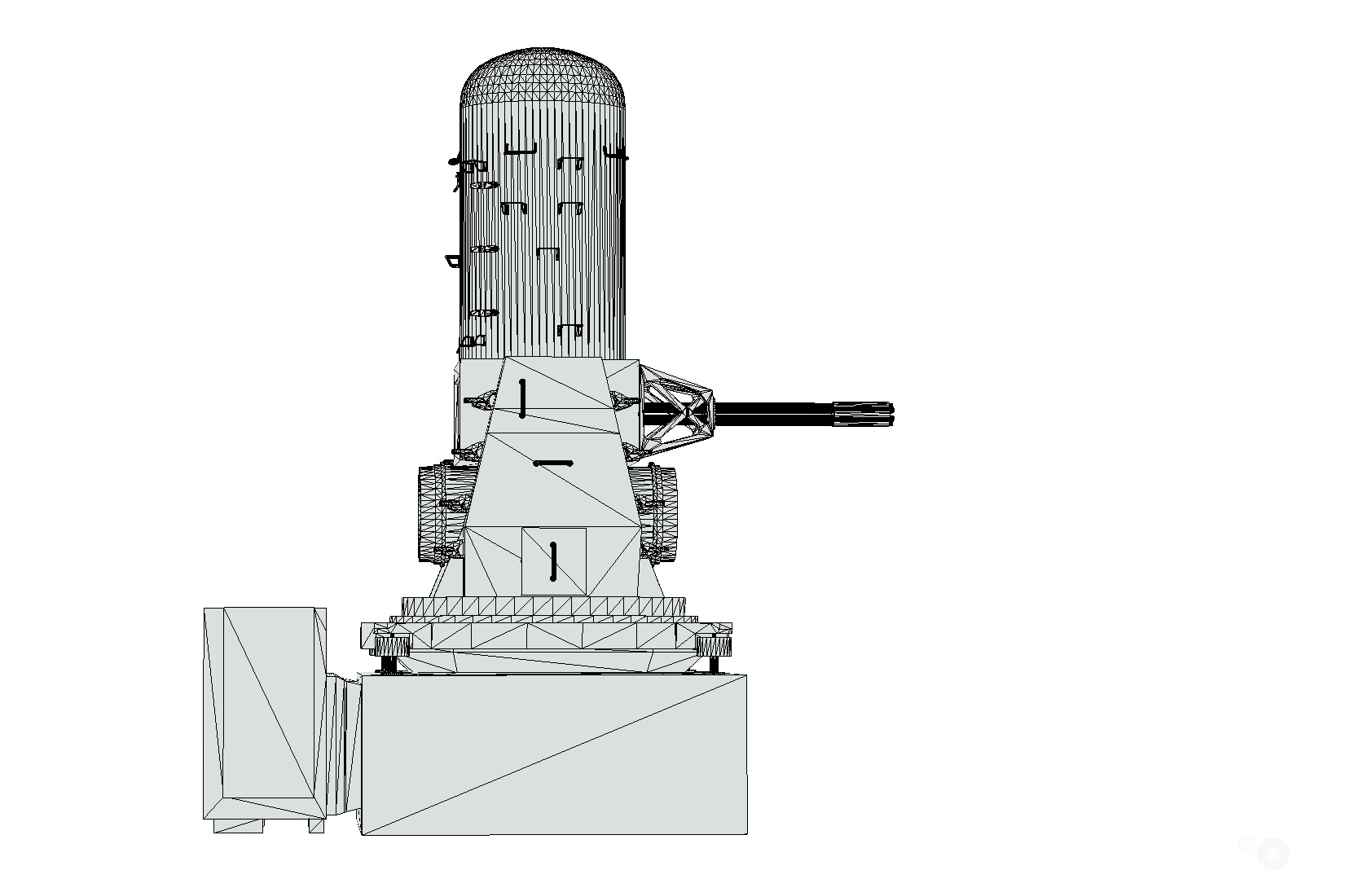 Close-in weapon system CIWS Low-poly 3D model_9