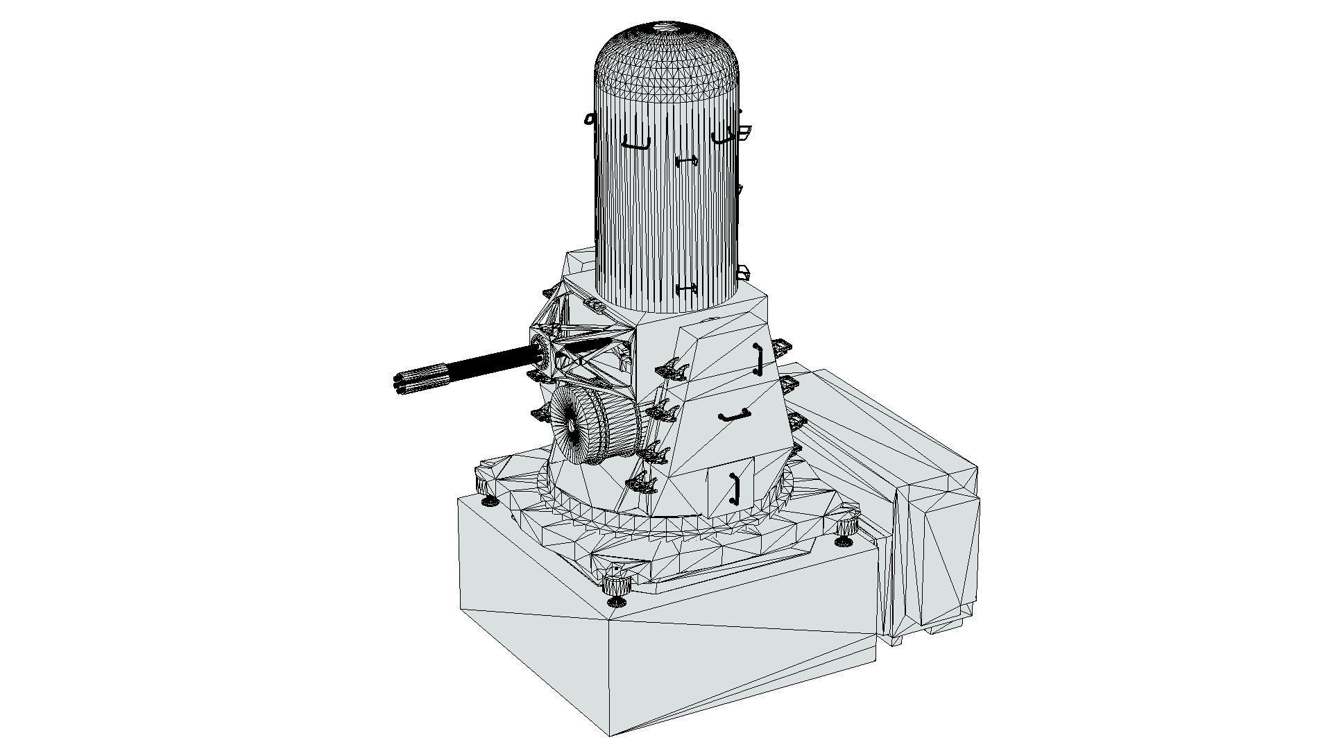 Close-in weapon system CIWS Low-poly 3D model_6