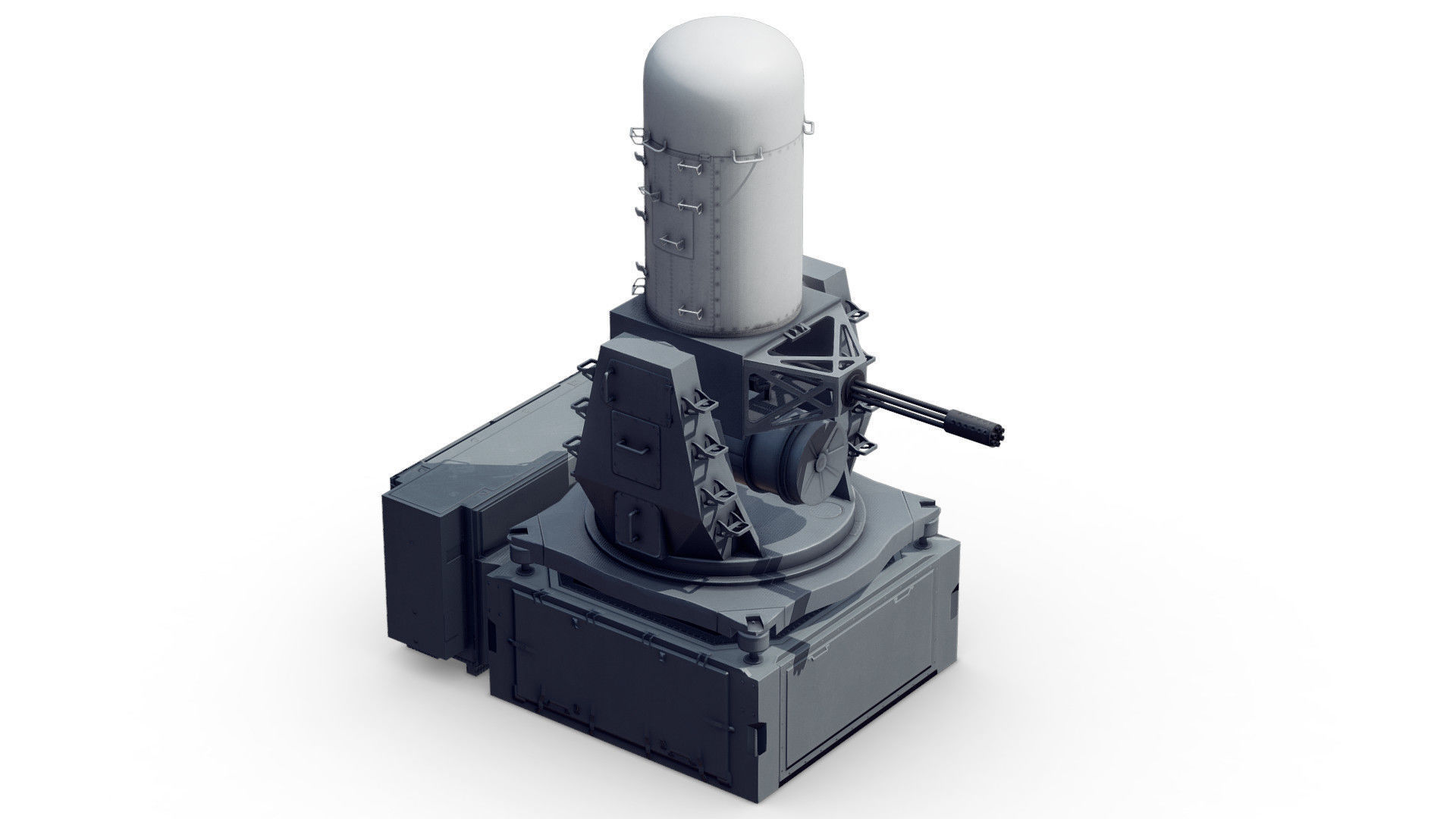Close-in weapon system CIWS Low-poly 3D model_12