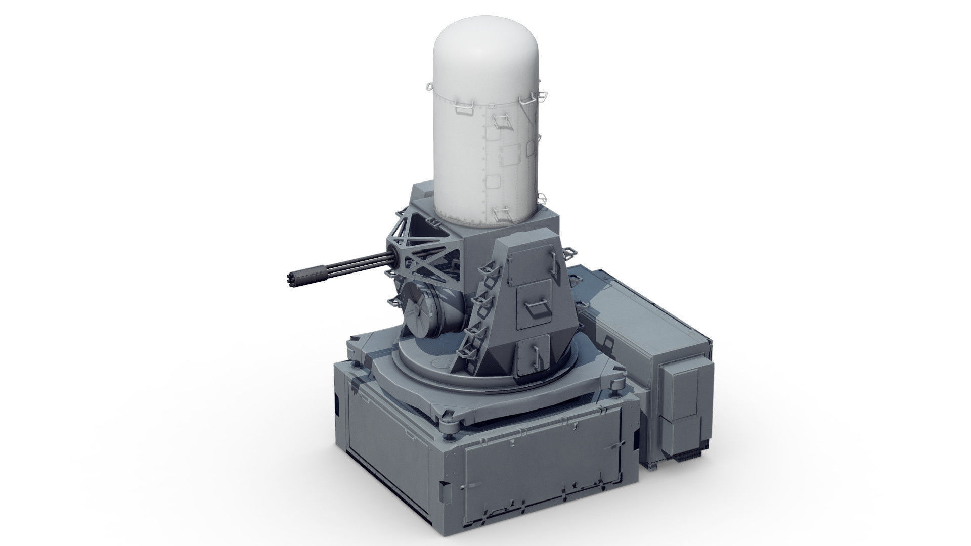 Close-in weapon system CIWS Low-poly 3D model_10