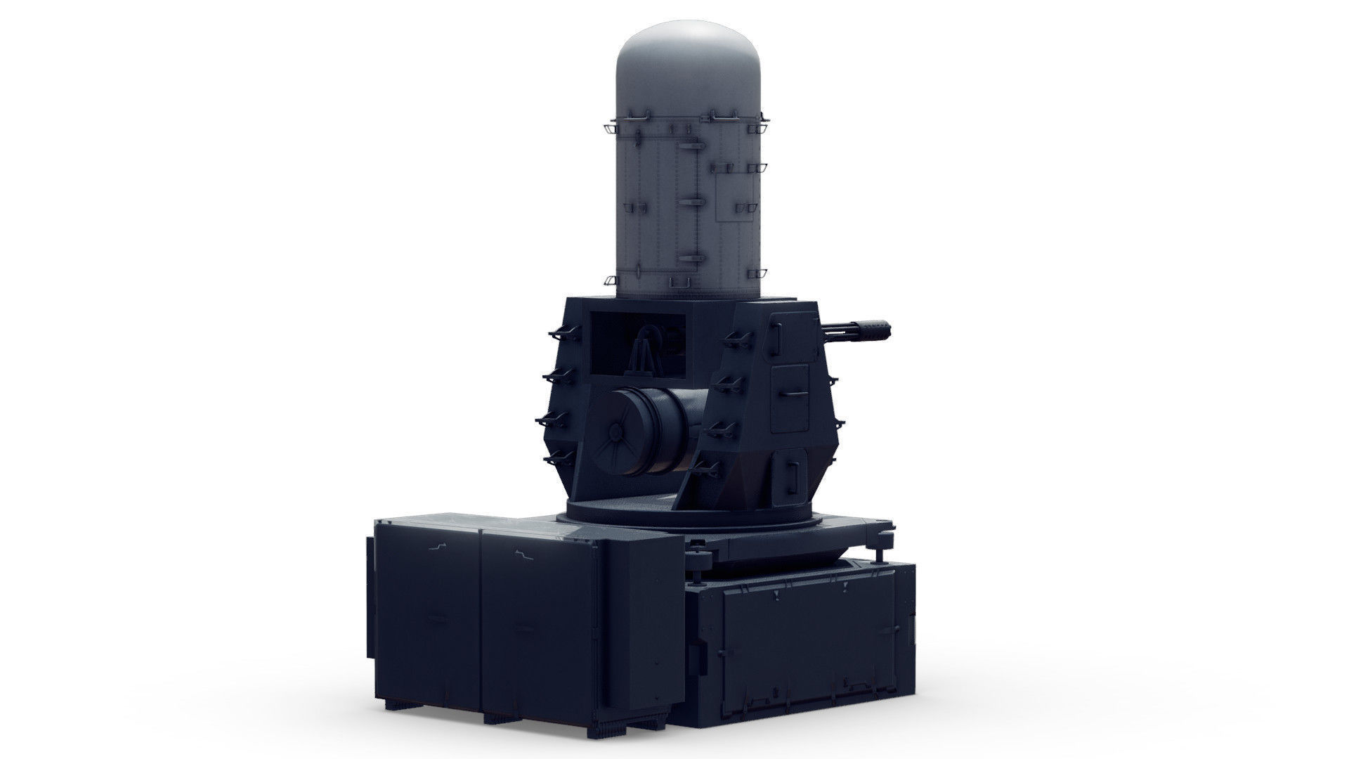 Close-in weapon system CIWS Low-poly 3D model_15