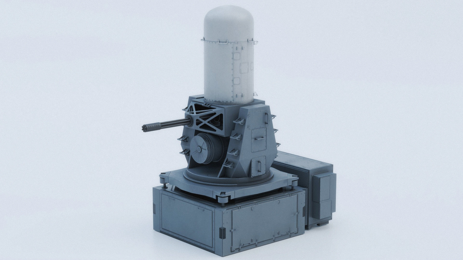 Close-in weapon system CIWS Low-poly 3D model_1
