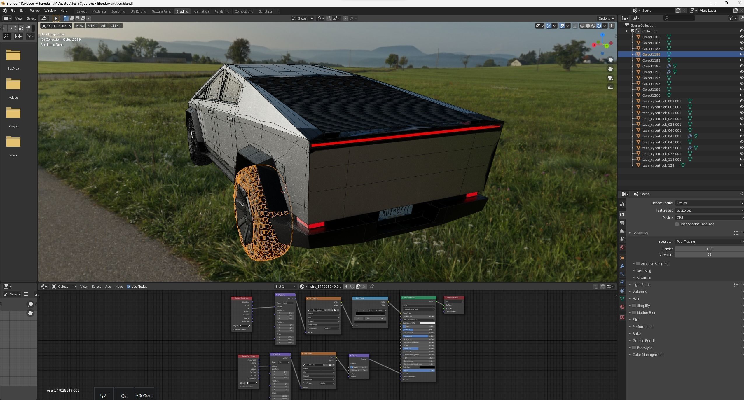 Tesla Cybertruck 3d model Low-poly 3D model_6
