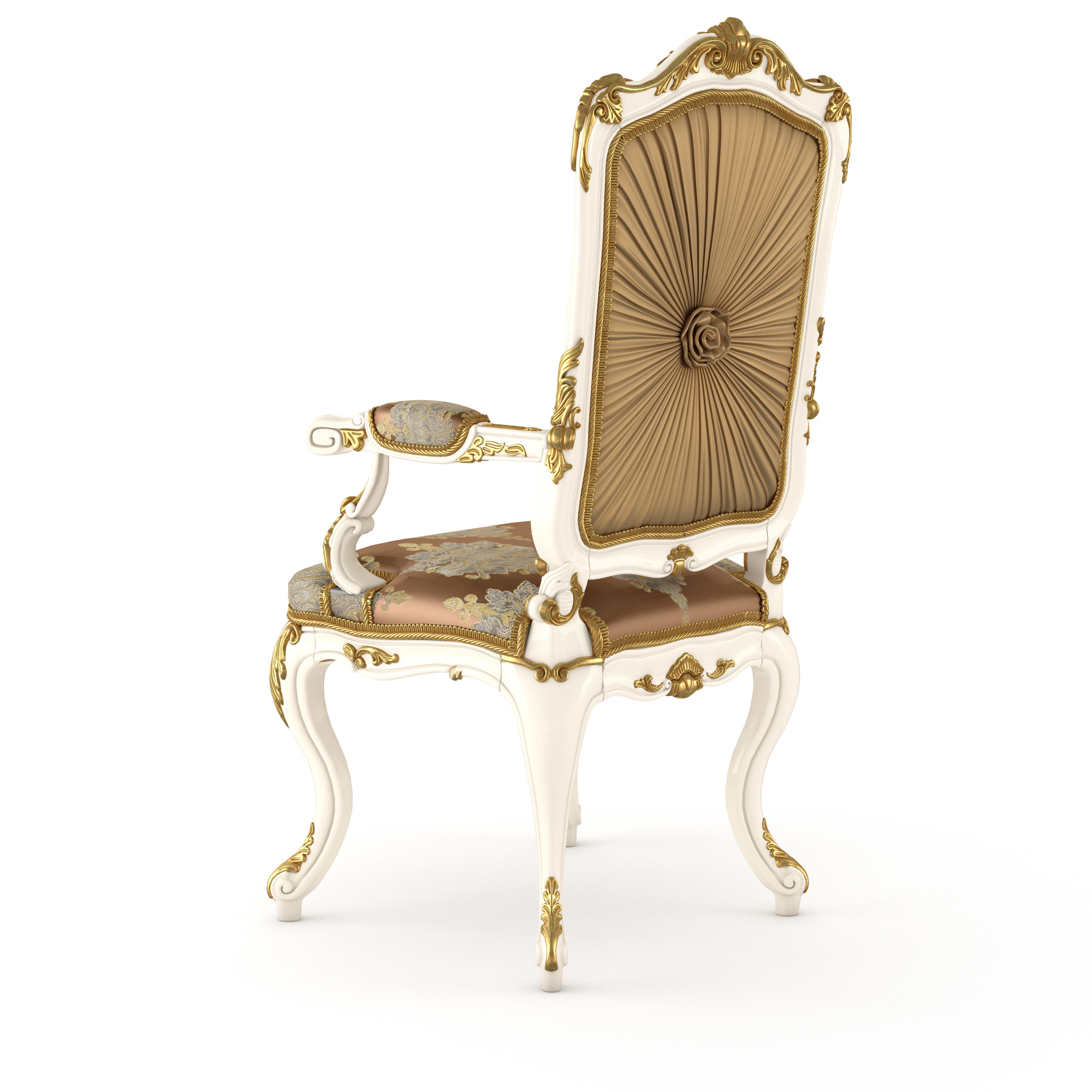 Royal Classic Armrest Chair 3D model_1