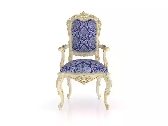 Royal Blue Armrest Chair