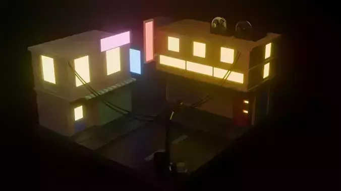 Low Poly City Pack Low-poly 3D model Low-poly 3D model