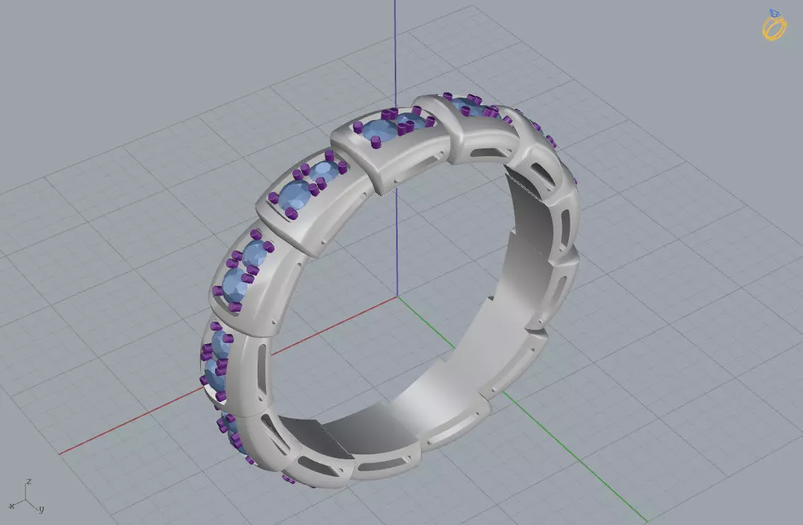 Snake Ring 3D print model_0