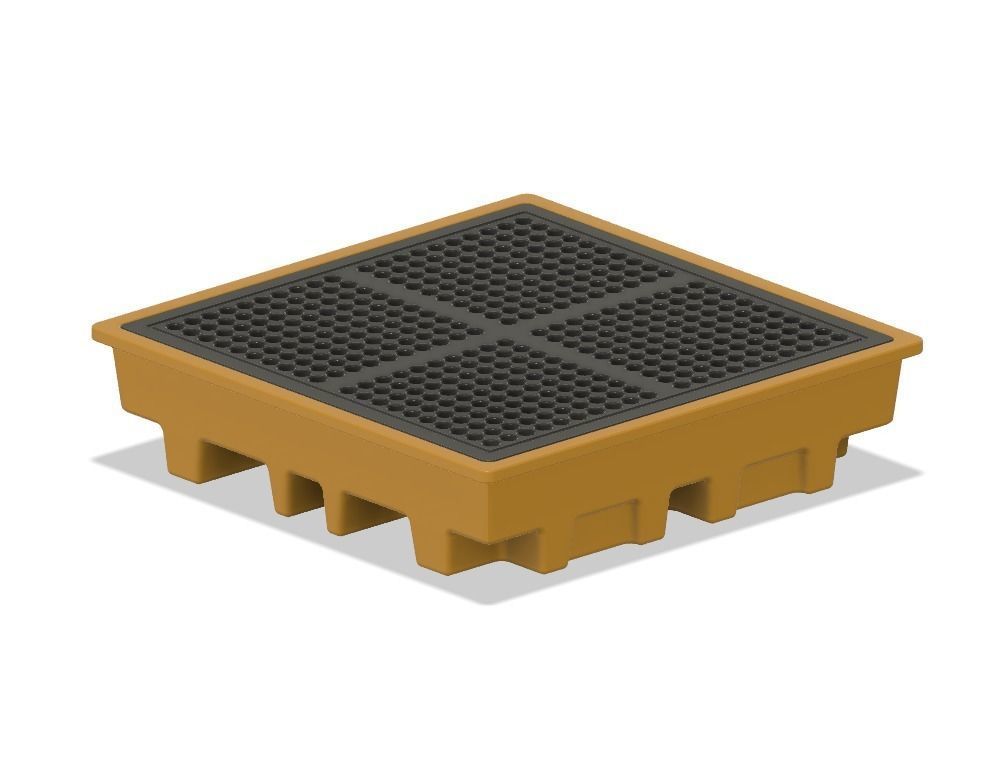 Model Railways Steel Oil Drums on Spill Pallets 3D print model_8