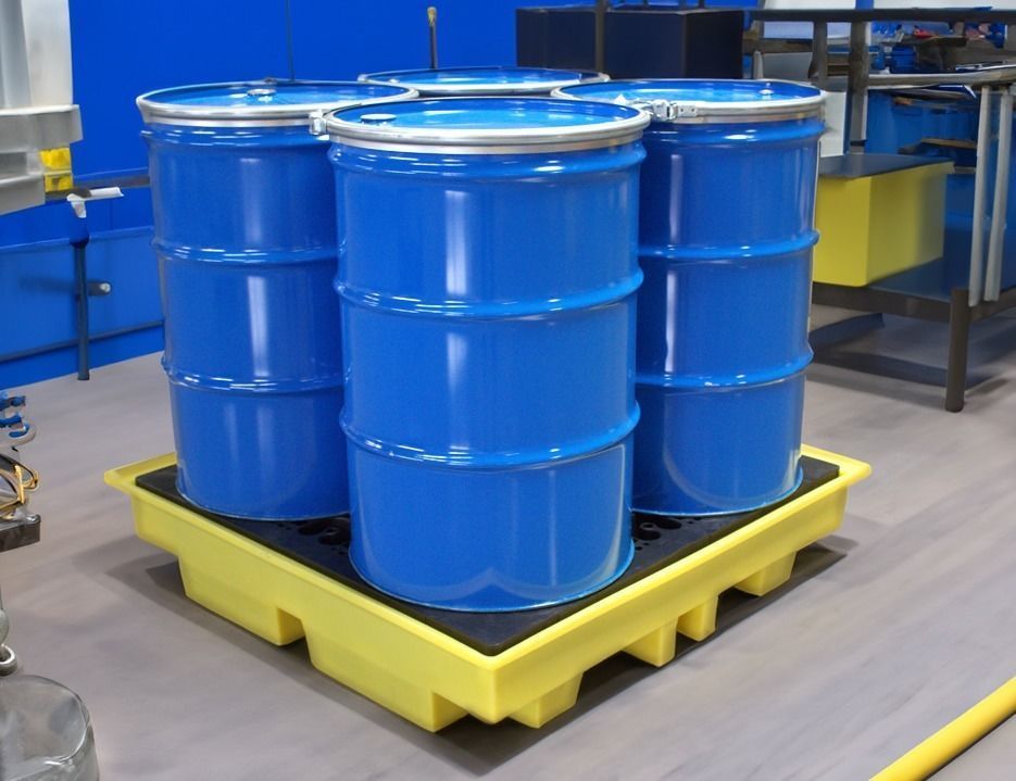 Model Railways Steel Oil Drums on Spill Pallets 3D print model_16