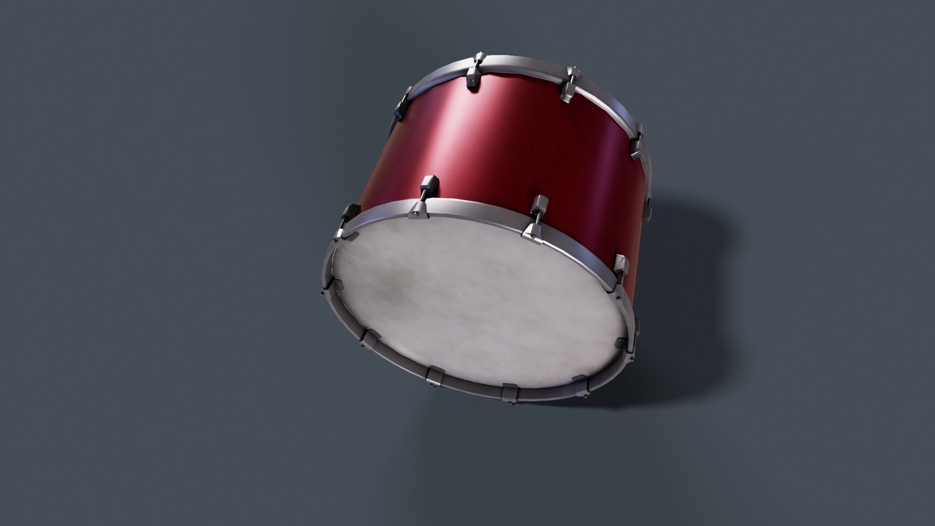 Drum model Low-poly 3D model_6