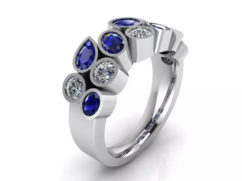 Oval Sapphire Ring 2005 3D print model