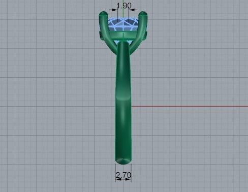 Round Diamond Solitaire Ring 2008 3D print model_7