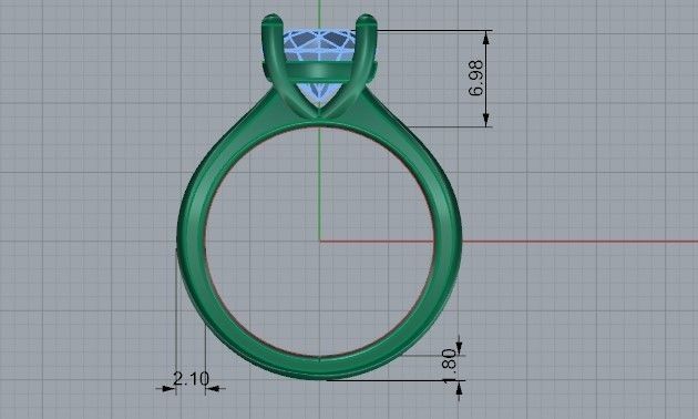Round Diamond Solitaire Ring 2008 3D print model_6