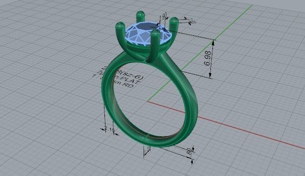 Round Diamond Solitaire Ring 2008 3D print model_5