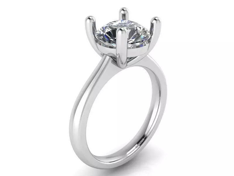 Round Diamond Solitaire Ring 2008 3D print model_0
