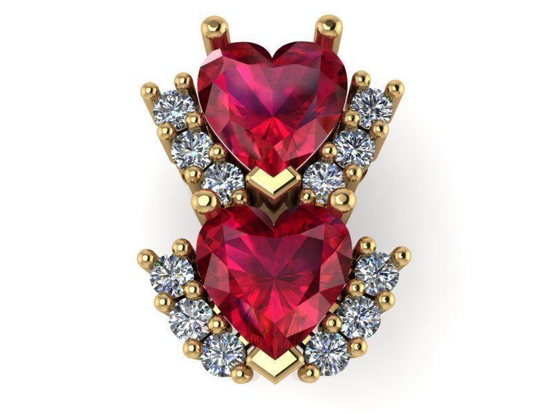 Heart Rubin Pendant 2010 3D print model_1