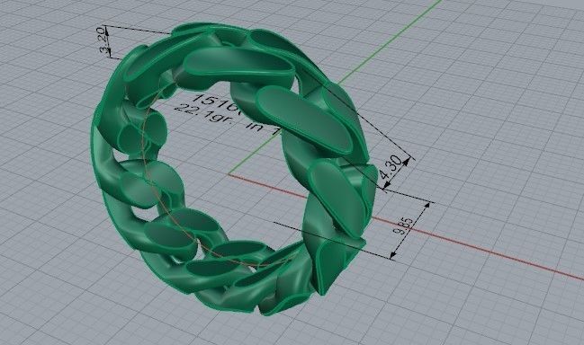 Cumin Chain Ring 2016 3D print model_5