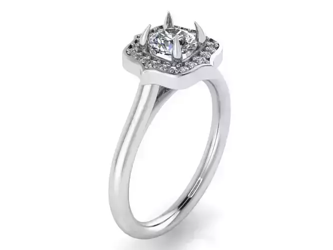 Square Halo Ring 2018