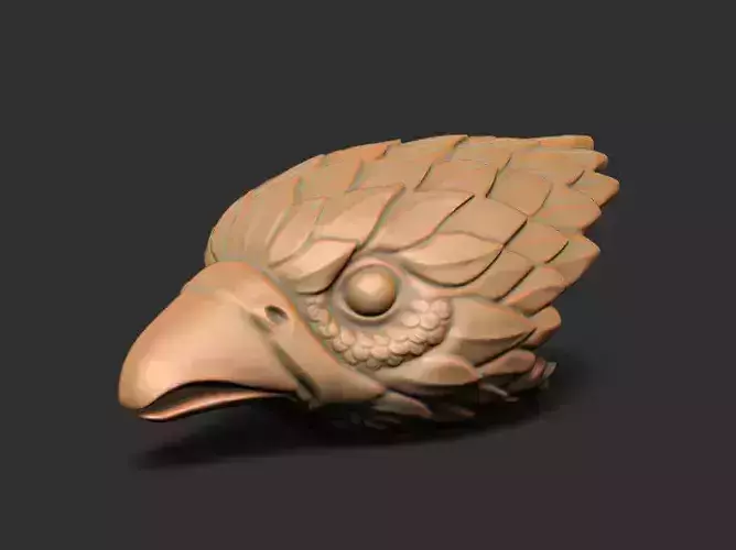 Bird Head Statue for 3d Printing