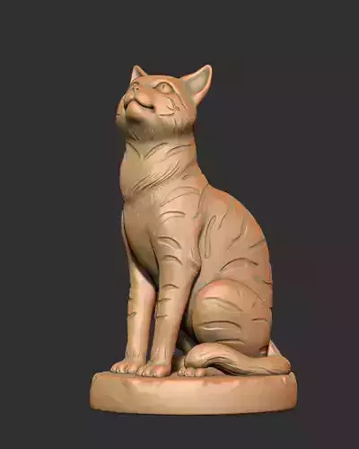 Cat Statue for 3d Printing 3D print model