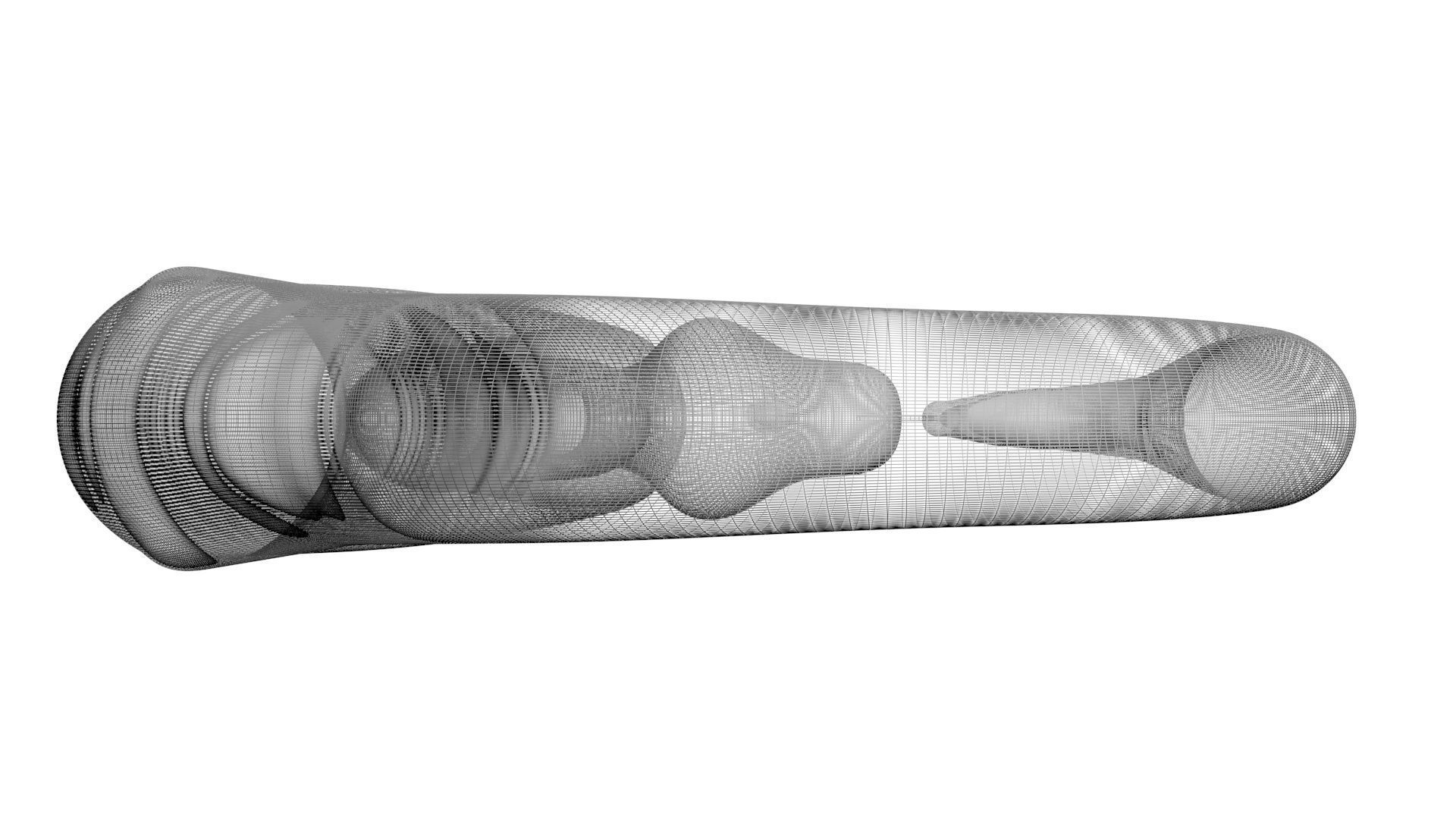 Axanthic Ball Python Snake 3D model_25