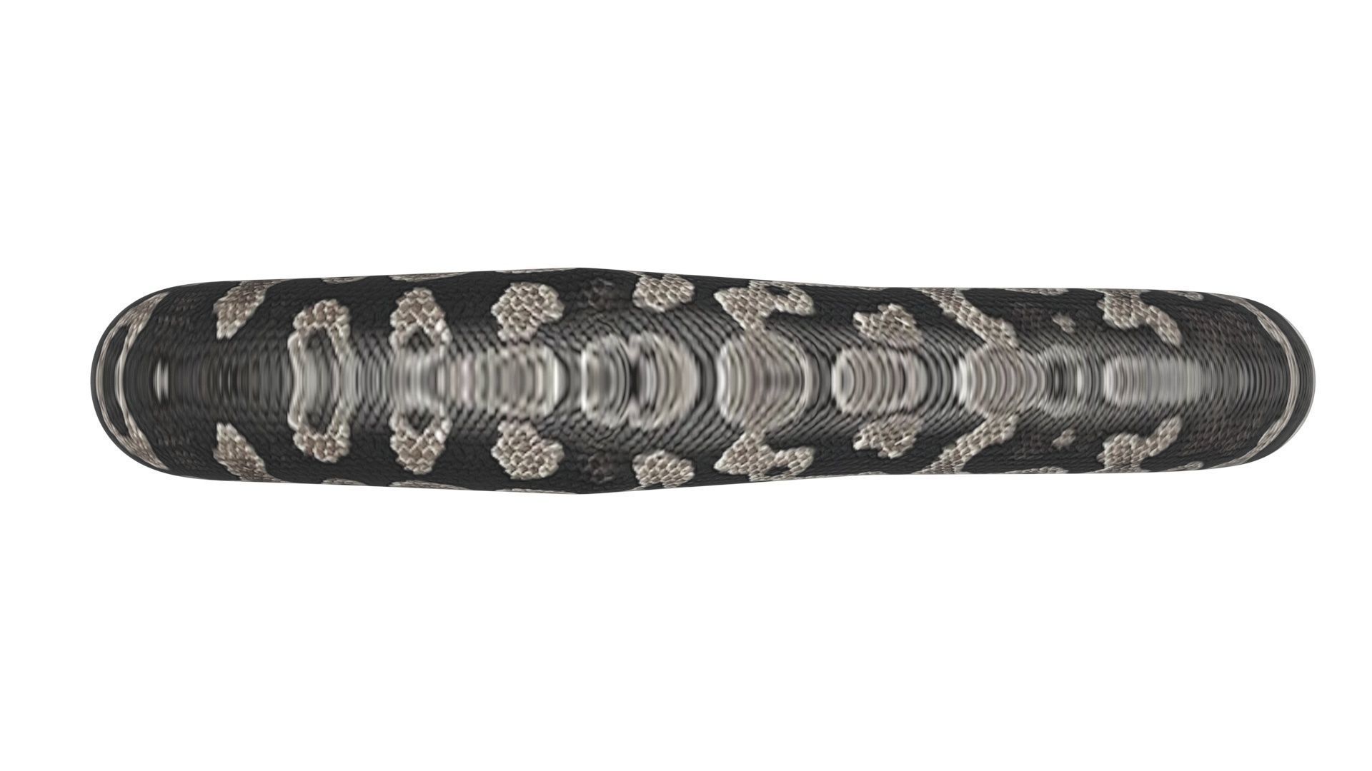 Axanthic Ball Python Snake 3D model_17