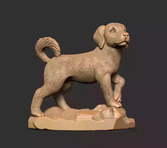 Dog Statue for 3d Printing