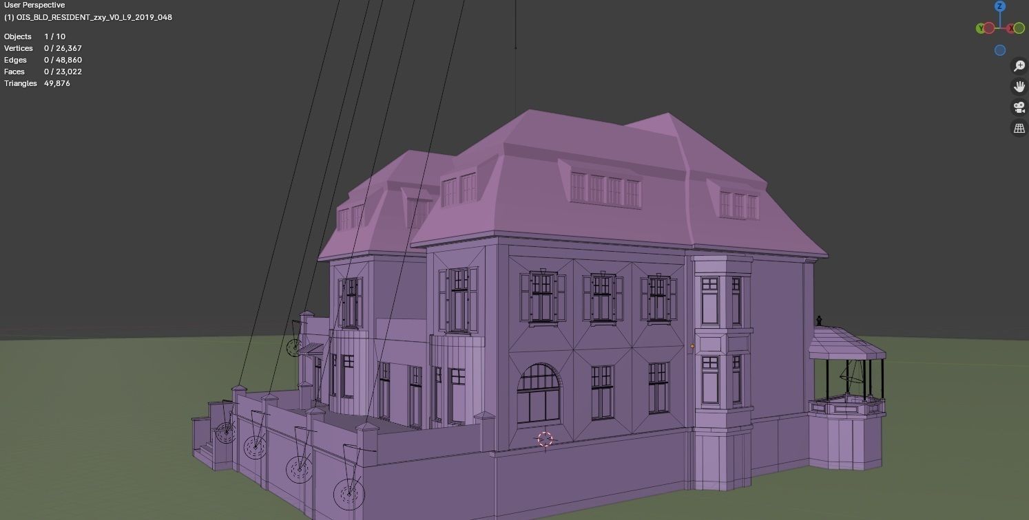 low poly House 360 3d model Low-poly 3D model_7