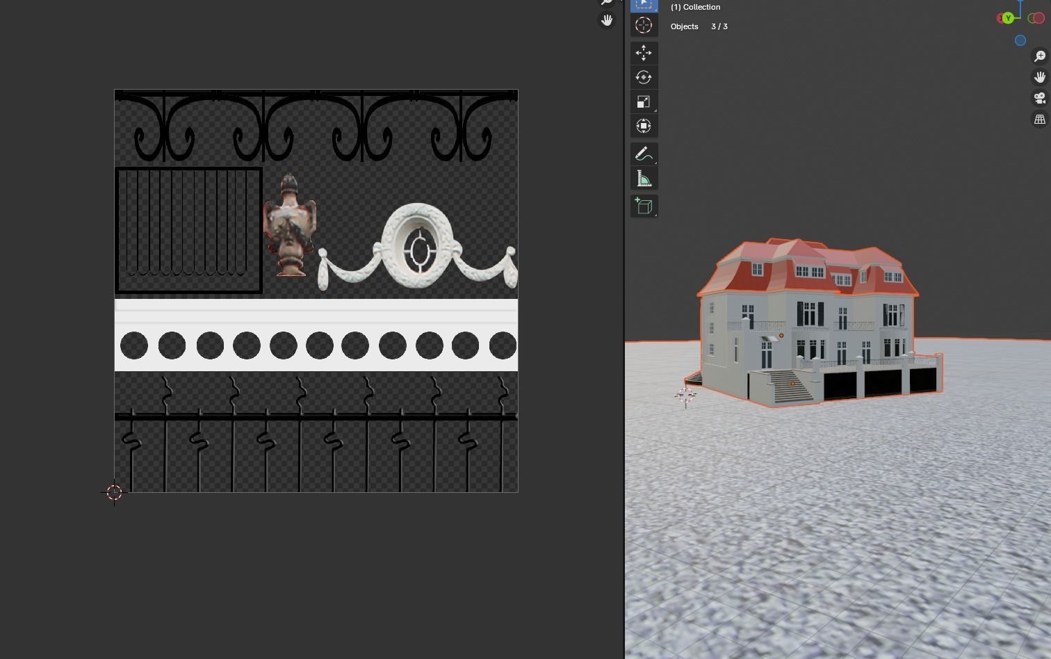 low poly House 360 3d model Low-poly 3D model_8