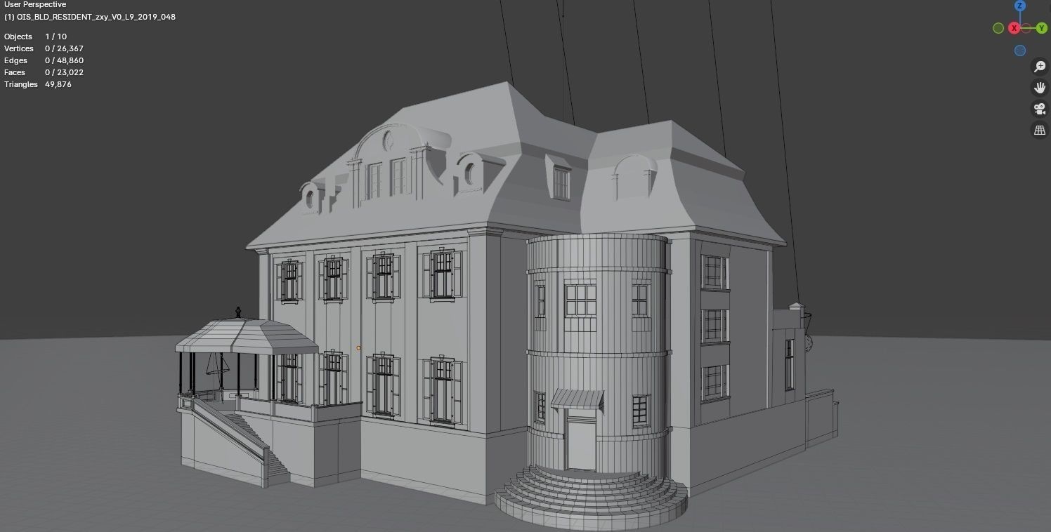 low poly House 360 3d model Low-poly 3D model_13