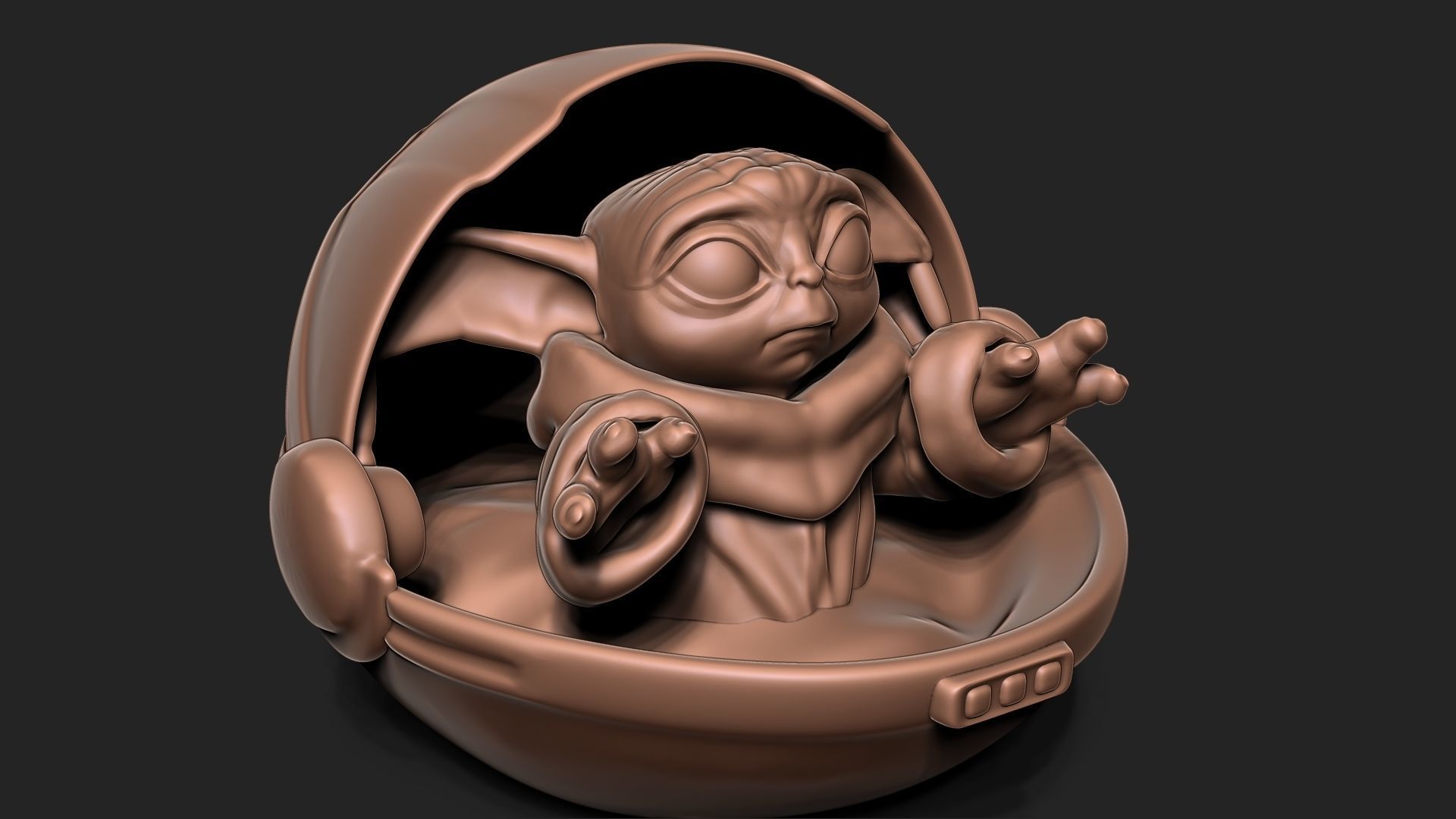 GROGU - Baby Yoda 3D print model_1