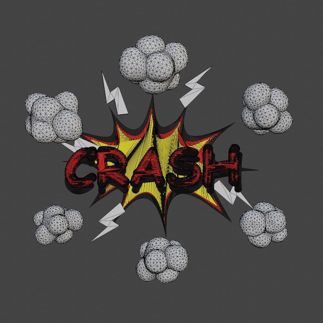Crash FX for AR animated Low-poly 3D model_5