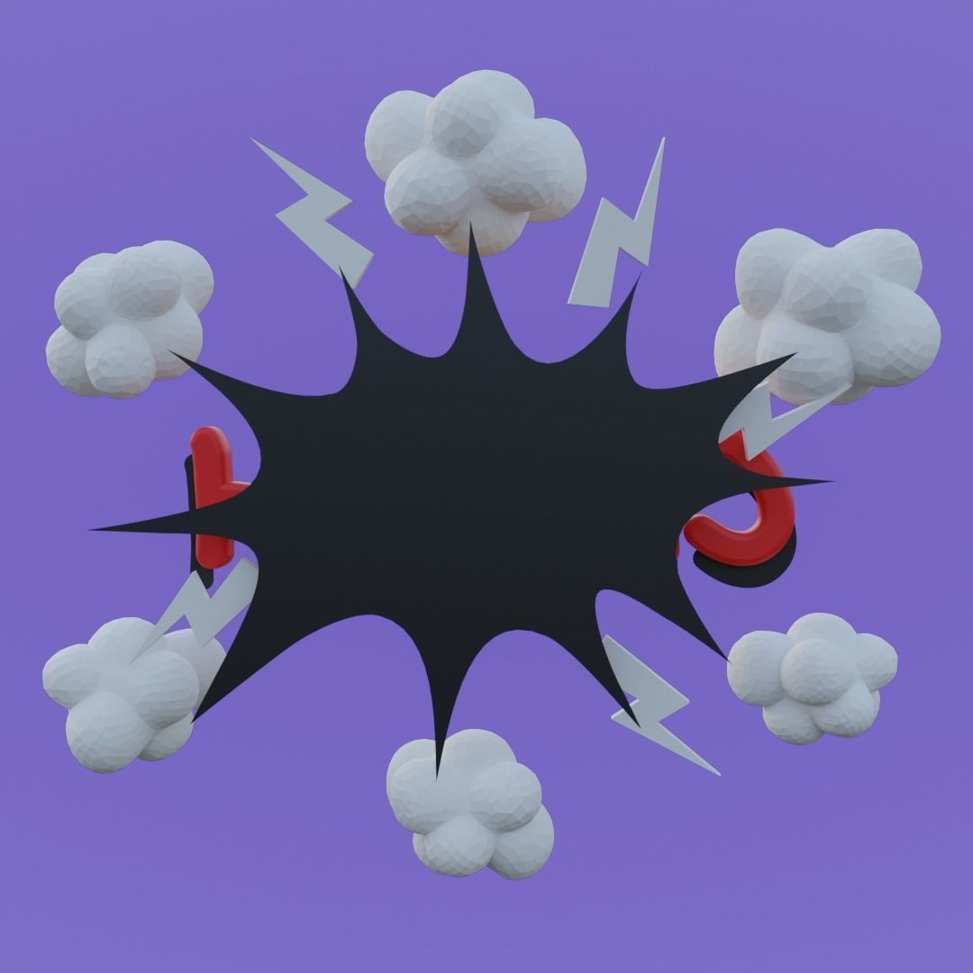 Crash FX for AR animated Low-poly 3D model_3