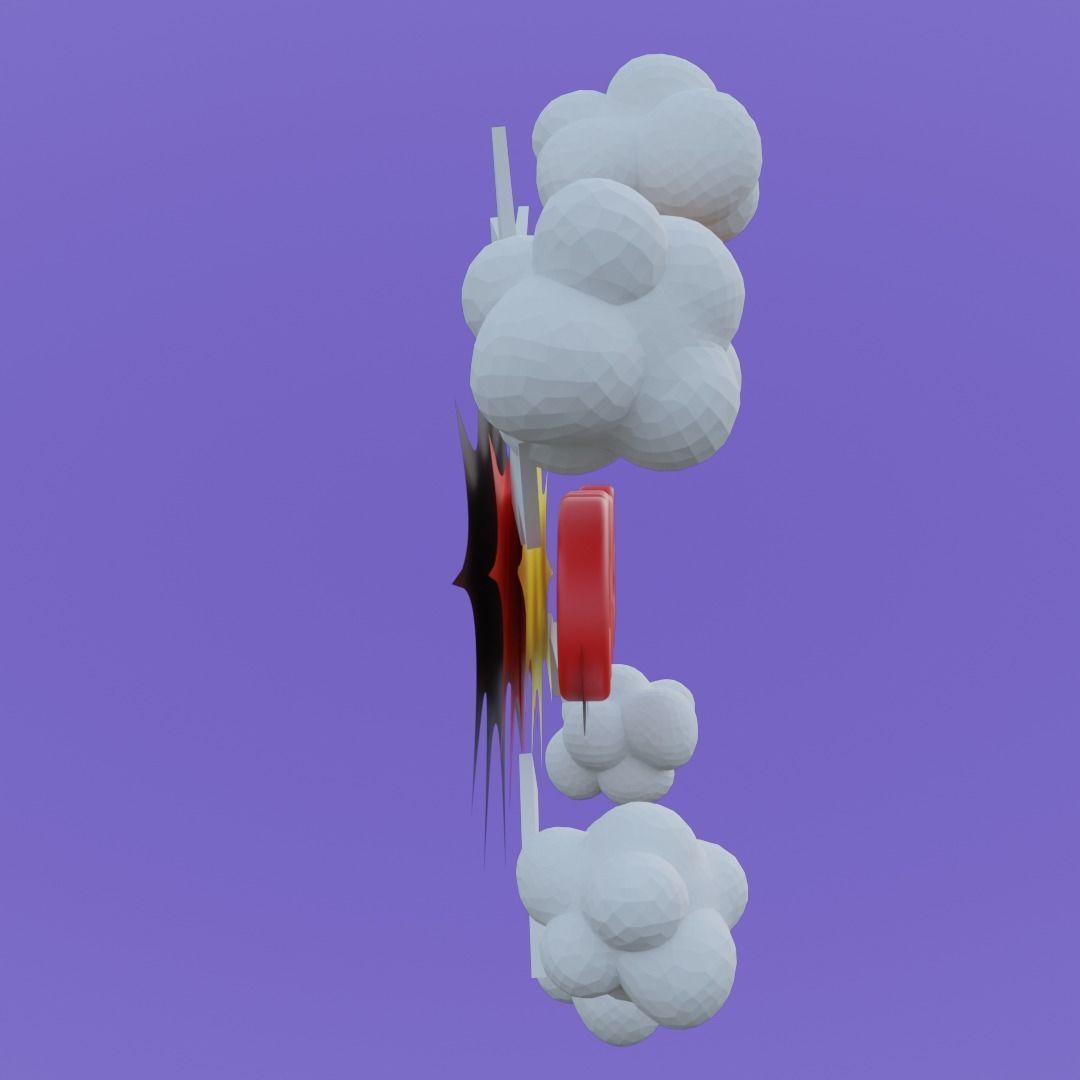 Crash FX for AR animated Low-poly 3D model_2