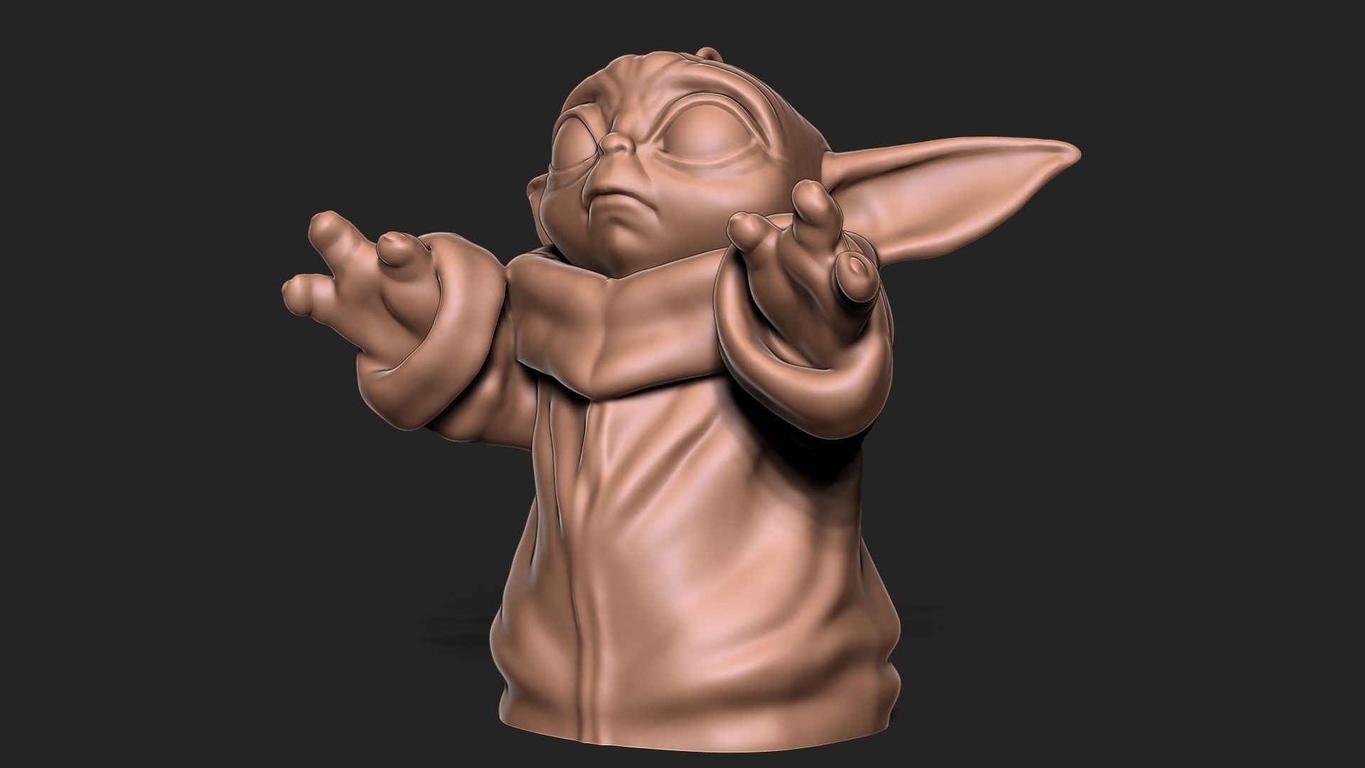 GROGU - Baby Yoda Keychain 3D print model_4