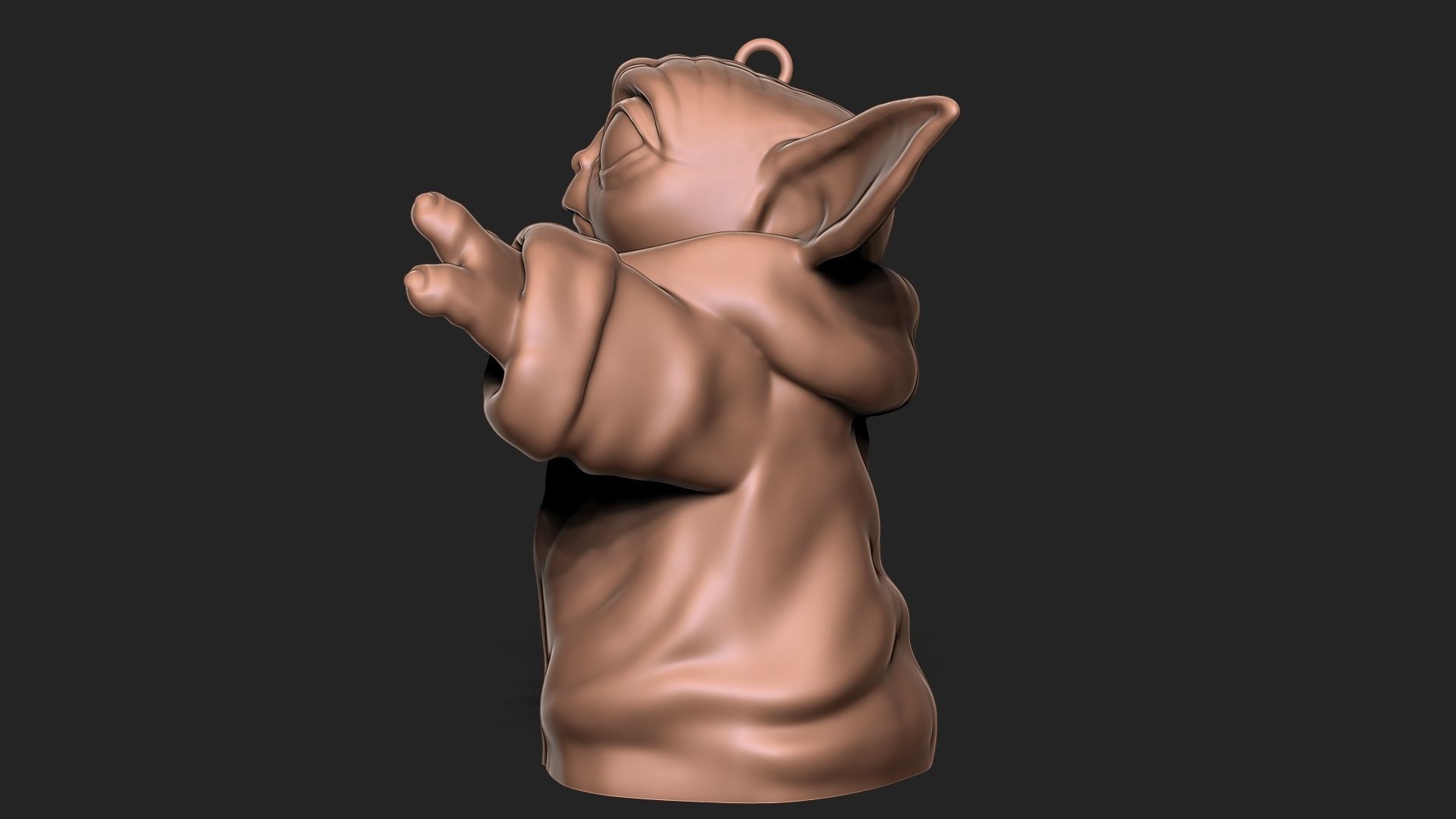 GROGU - Baby Yoda Keychain 3D print model_5