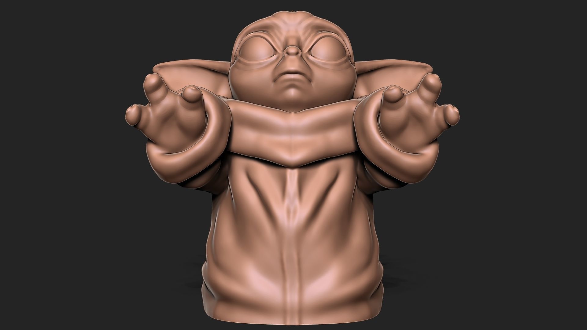 GROGU - Baby Yoda Keychain 3D print model_3