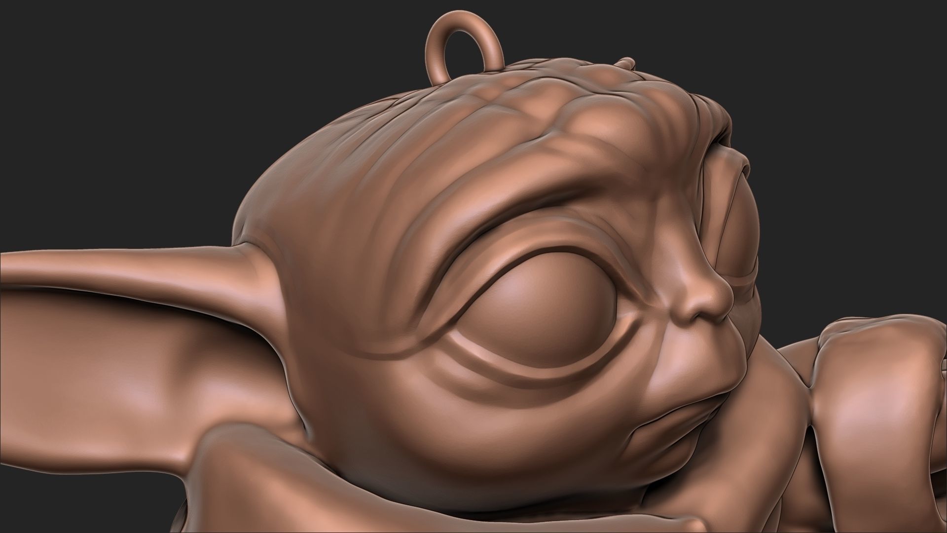 GROGU - Baby Yoda Keychain 3D print model_7