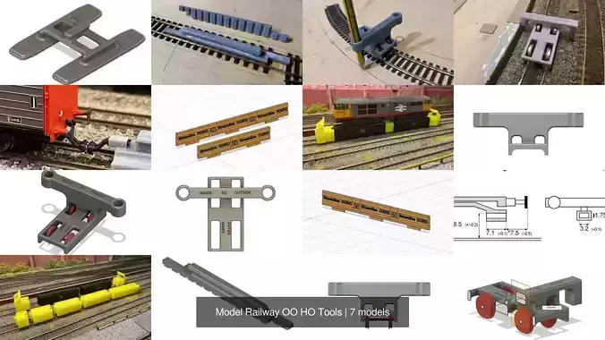 Model Railway OO HO Tools 3D Model Collection